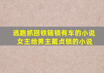 逃跑抓回铁链锁有车的小说 女主给男主戴贞锁的小说